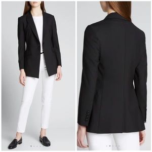 Piazza Sempione Black Hidden Button Blazer